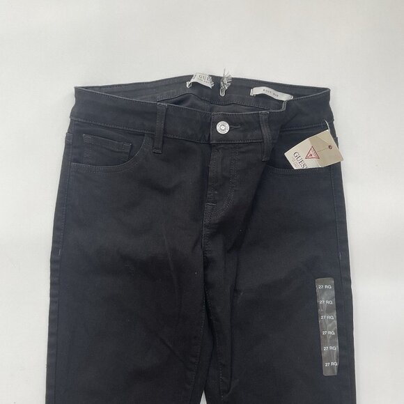 Guess Women’s Mid Rise Boot Cut Jeans In Black Denim Size 27 - Picture 5 of 10